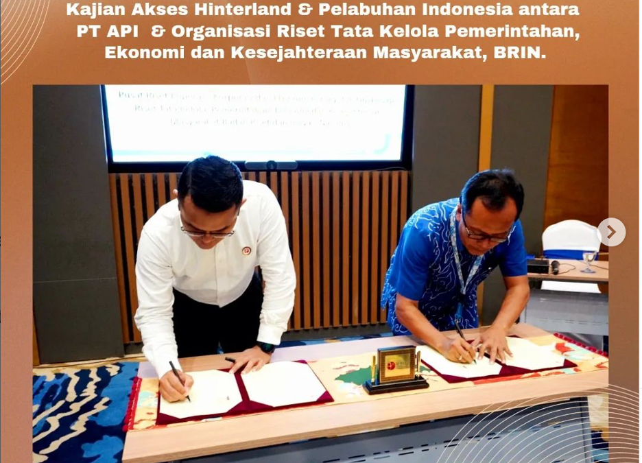 Penandatanganan Perjanjian Kerja Sama (PKS) tentang Kajian Pengembangan Akses Hinterland dan Pelabuhan di Indonesia